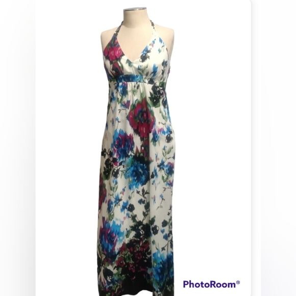 Dress Barn Floral halter dress size 8 - Picture 2 of 6